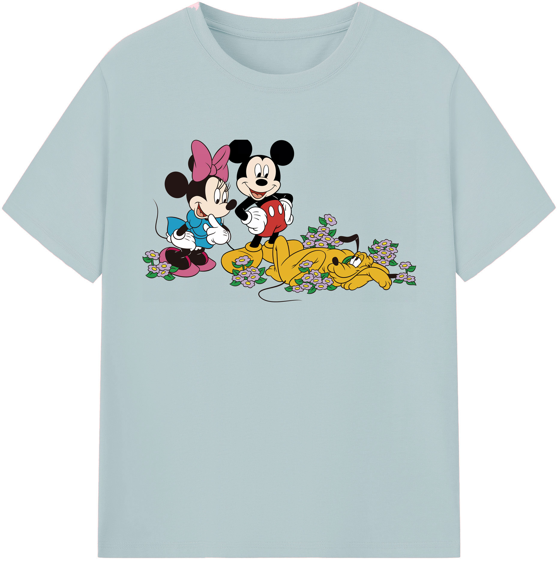 （画像用） ミッキーマウス Mickey Mouse 綿100％半袖Tシャツ（フロントプリント）